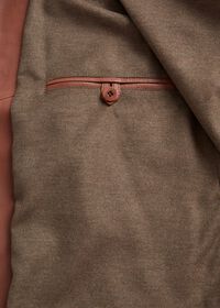 Paul Stuart Leather Bomber Jacket with Removable Shearling Collar, thumbnail 4