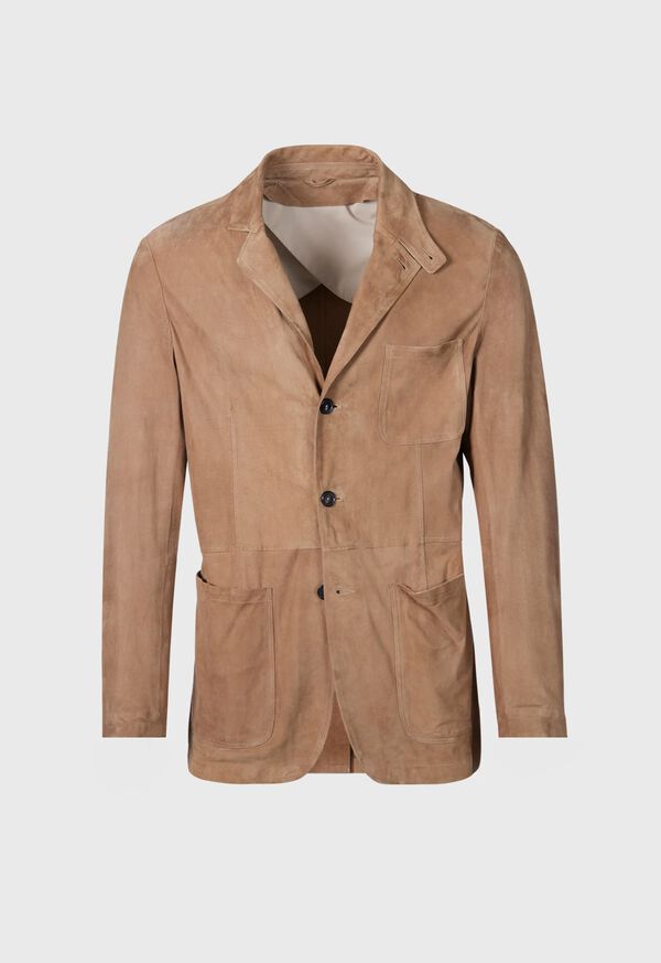 Paul Stuart Stand Collar Suede Jacket, image 1