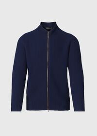 Paul Stuart Textured Wool & Cashmere Full Zip Cardigan, thumbnail 1