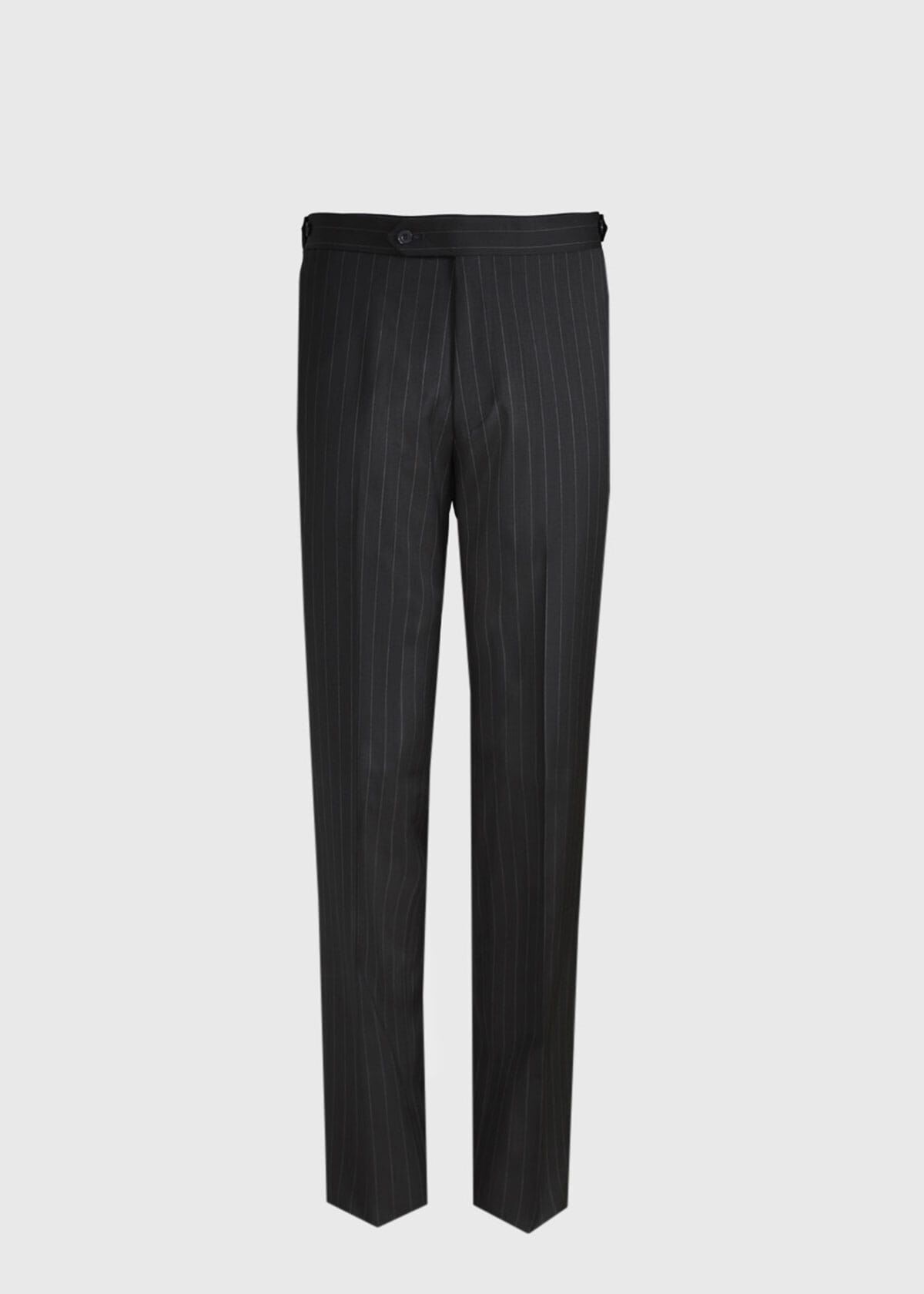 Black and White Chalk Stripe Suit