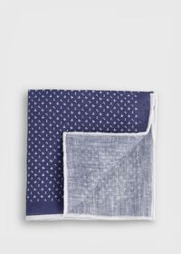 Paul Stuart Linen Micro Floral Print Pocket Square, thumbnail 1