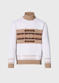 Paul Stuart Cashmere & Wool Intarsia Turtleneck Sweater, thumbnail 1