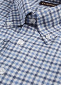 Paul Stuart Two Color Check Flannel Sport Shirt, thumbnail 2