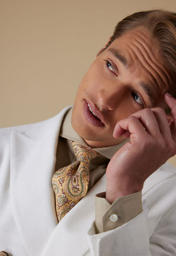Paul Stuart Printed Linen Paisley Tie, image 2