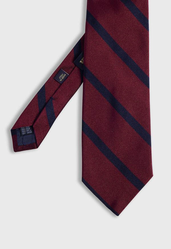 Paul Stuart Woven Silk Regimental Stripe Tie, image 1