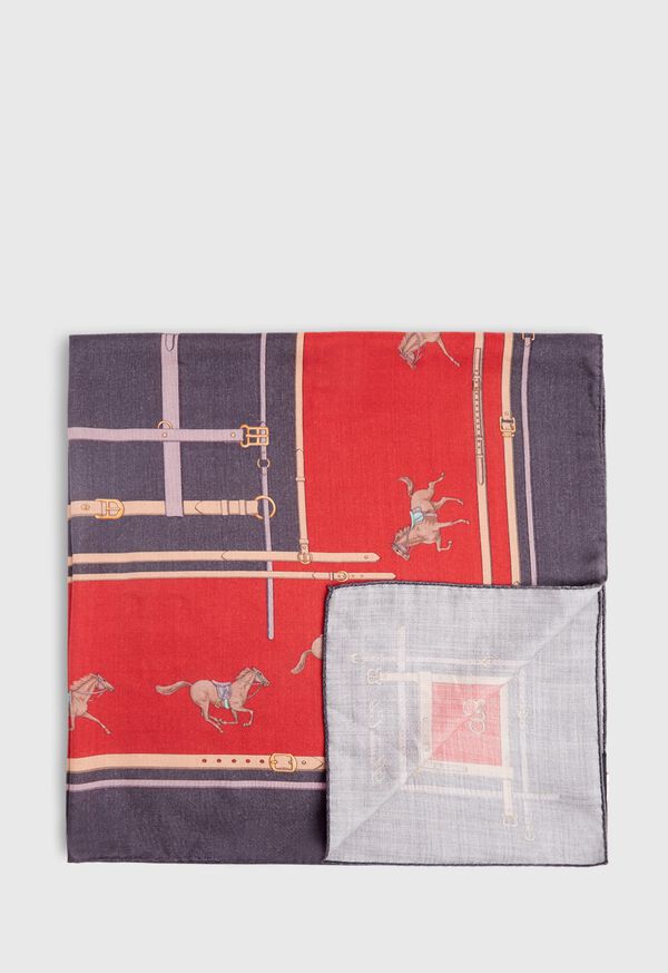 Paul Stuart Racing Horse Scarf, image 1