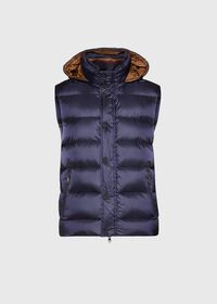 Paul Stuart Quilted Down Vest with Removable Hood, thumbnail 1