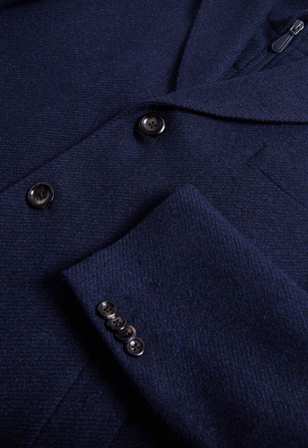 Paul Stuart Navy Wool Overcoat with Gilet, image 2
