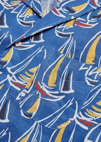 Paul Stuart Linen Boat Print Shirt, thumbnail 3