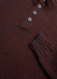 Paul Stuart Marled Button Mock Neck Sweater, thumbnail 2