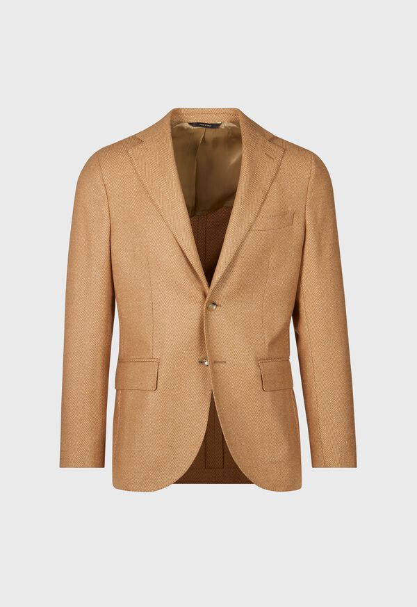 Paul Stuart Camel Herringbone Wool Jacket, image 1