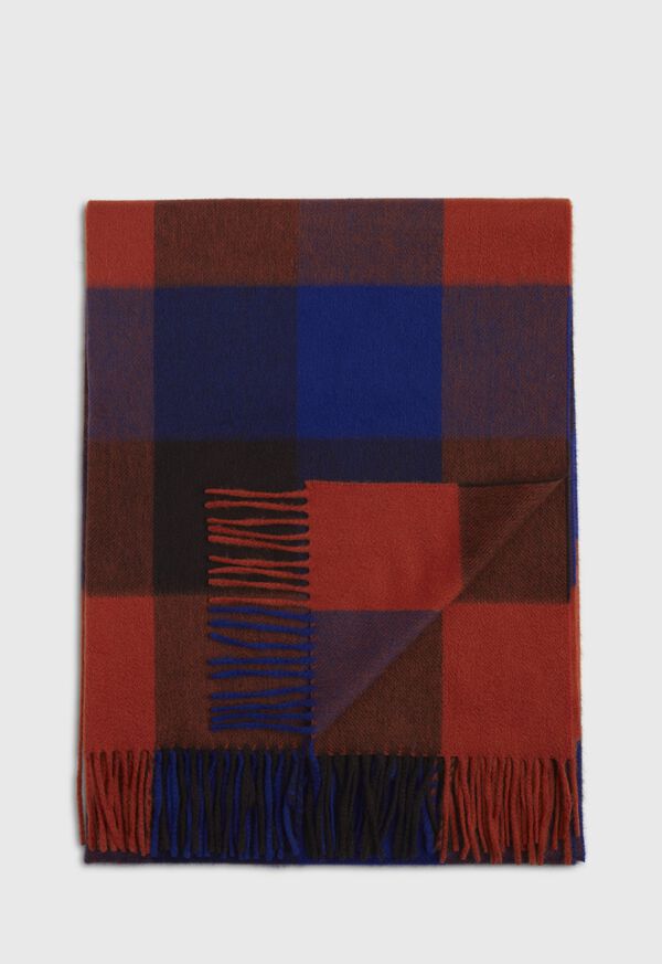 Paul Stuart Cashmere Check Scarf, image 1