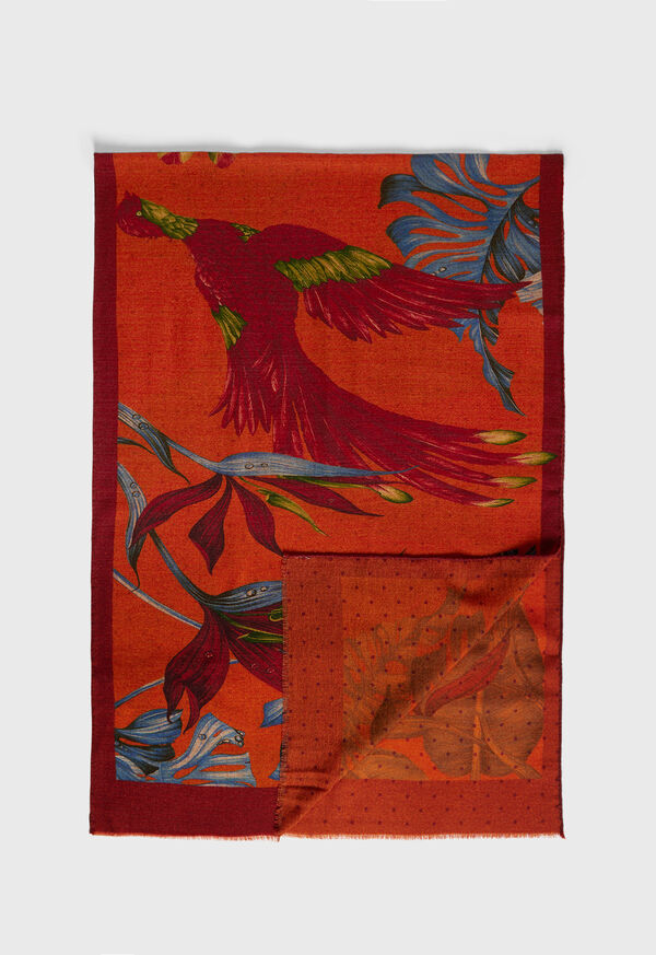 Paul Stuart <div>Lambswool Bird Scarf</div>, image 2