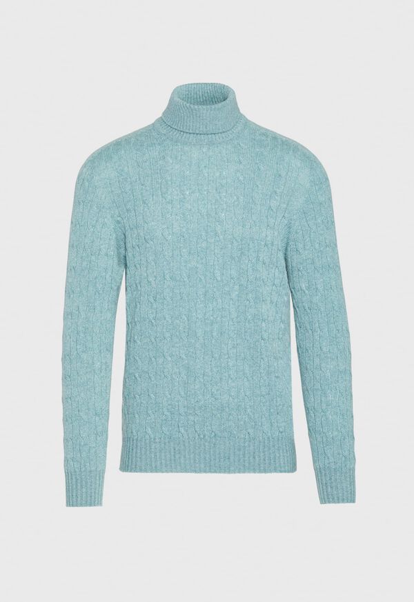 Paul Stuart Scottish Cashmere Cable Knit Turtleneck, image 1