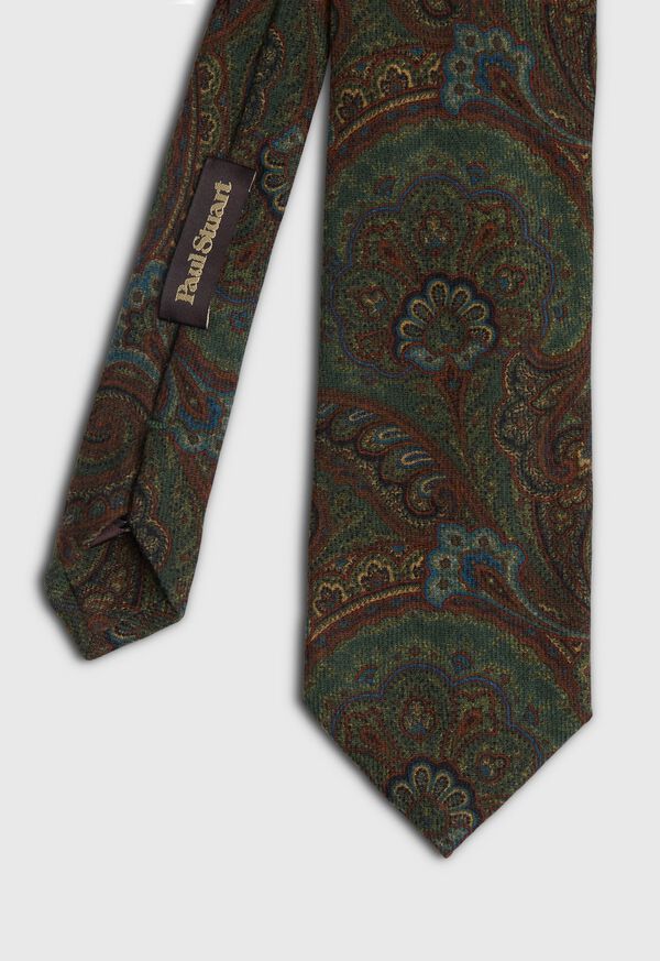 Paul Stuart Wool Printed Paisley Tie, image 1