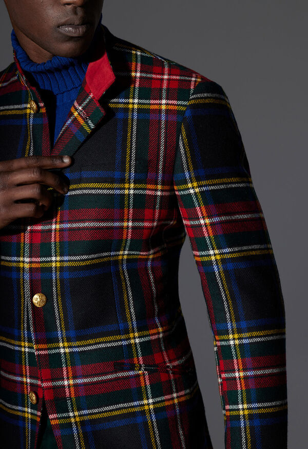 Paul Stuart Wool Plaid Dinner Jacket, image 3