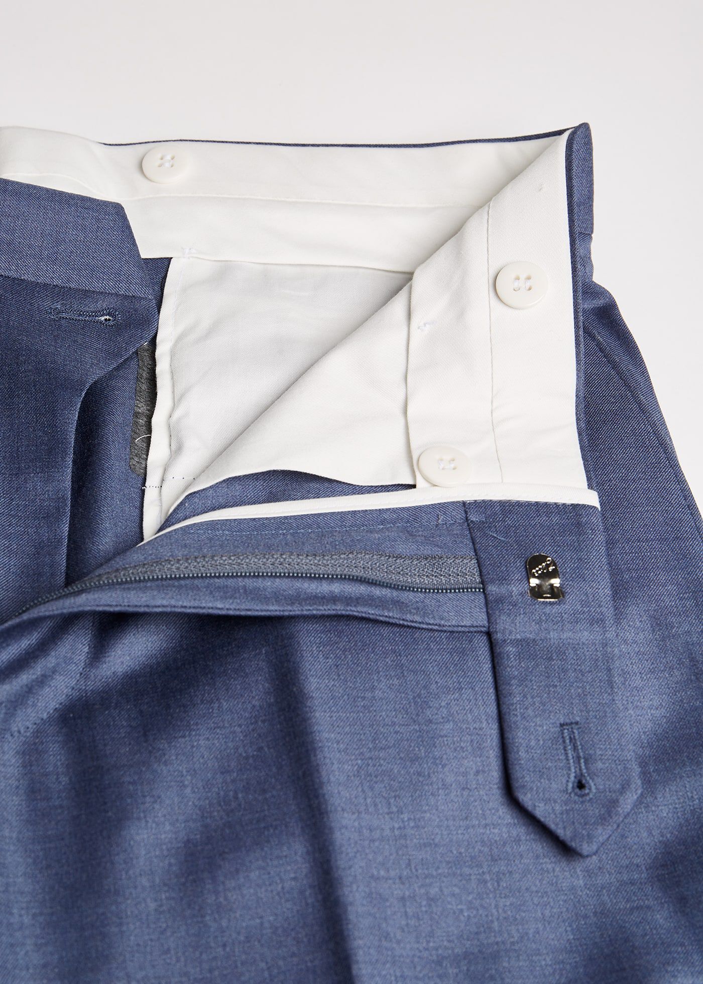 Super 130s Wool Mid Blue Trouser