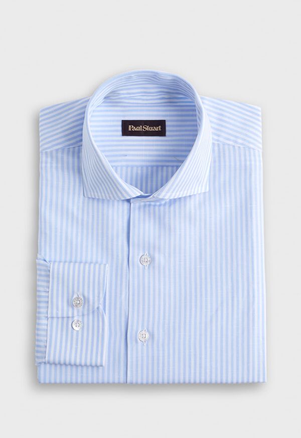 Paul Stuart Bengal Stripe Cotton & Linen Sport Shirt