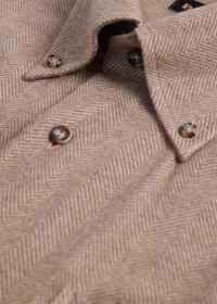 Paul Stuart Cotton Flannel Herringbone Sport Shirt, thumbnail 2