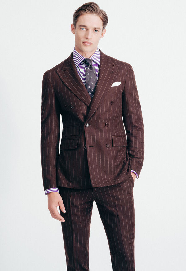 Paul Stuart Chalk Stripe Flannel Suit, image 9