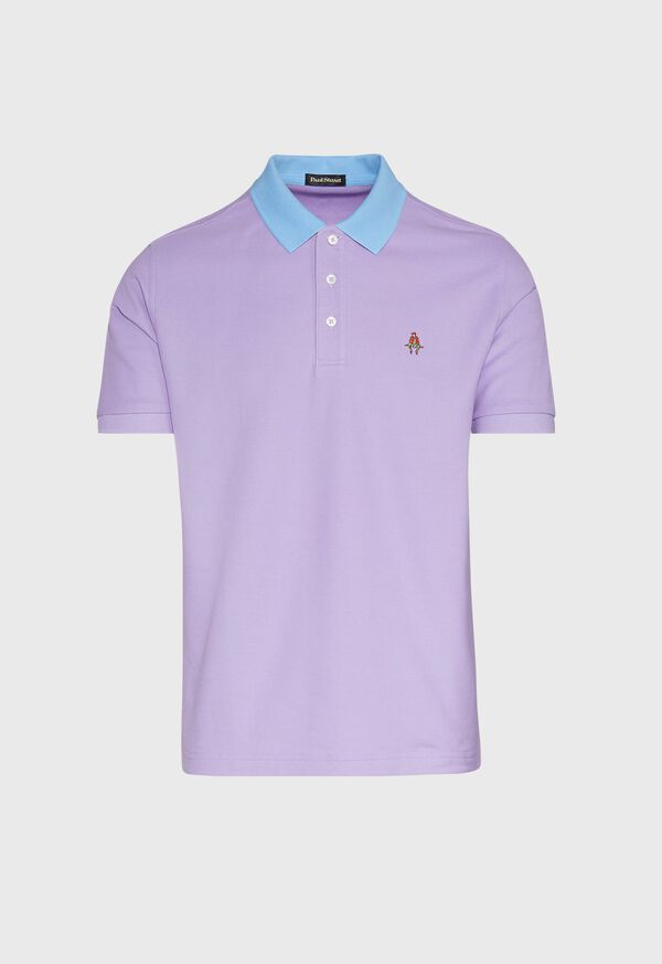 Paul Stuart Tri-Color Cotton Pique Logo Polo, image 1