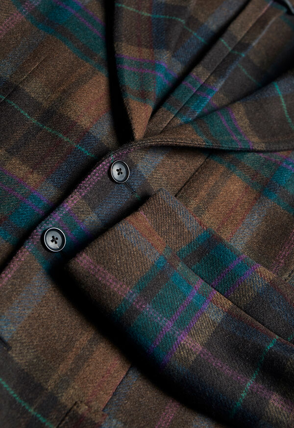 Paul Stuart Horseblanket Brown Plaid Sport Coat, image 3