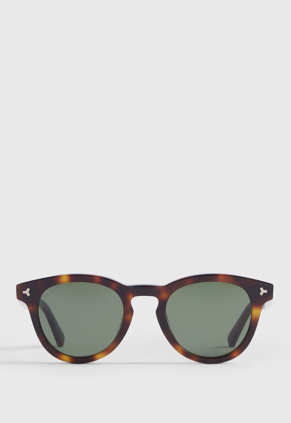 Paul Stuart BALLY Shiny Classic Havana Sunglasses with Green Lens, image 1