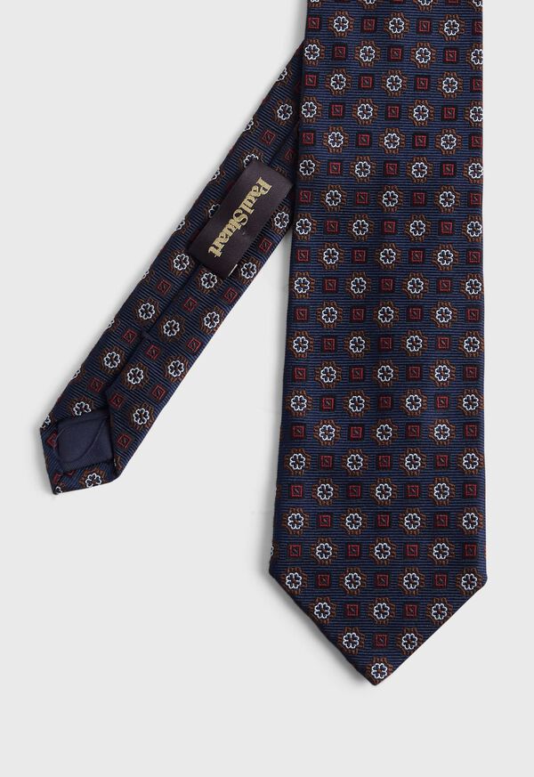 Paul Stuart Woven Silk Small Medallion Tie, image 1