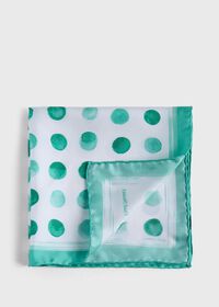 Paul Stuart Printed Silk Watercolor Dot Pocket Square, thumbnail 1