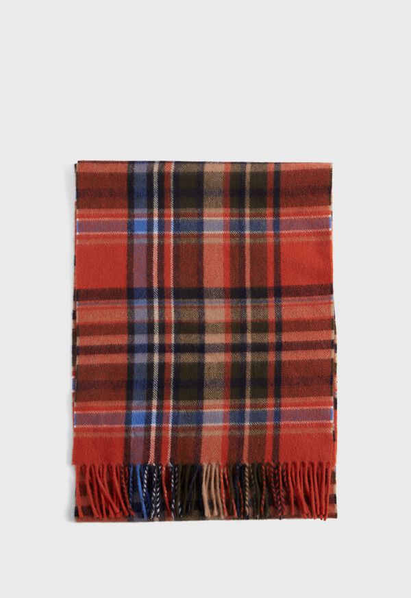 Paul Stuart Plaid Cashmere Scarf, image 2