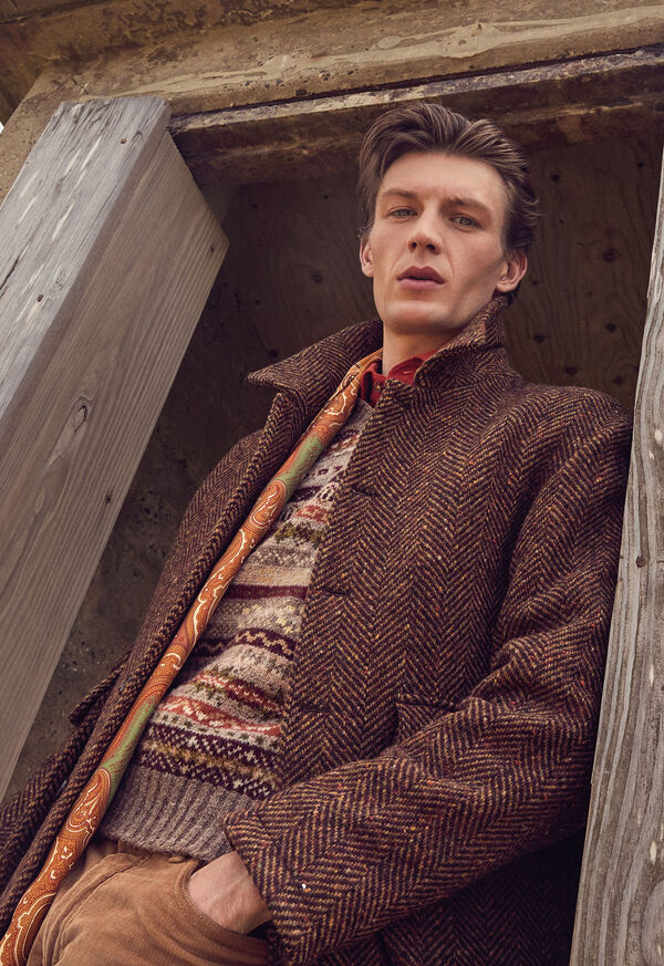 Paul Stuart Shetland Wool Fair Isle Sweater, image 2