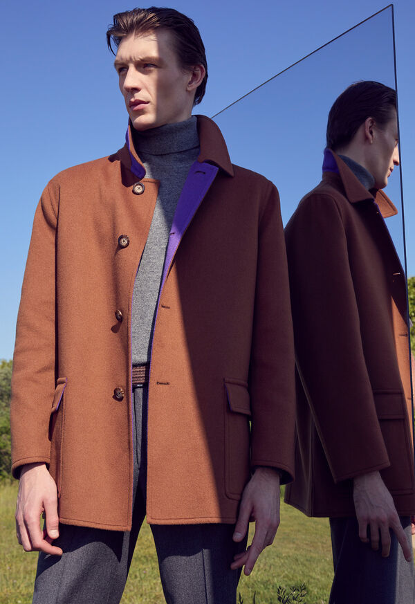 Paul Stuart Double Face Contrast Cashmere Coat, image 2