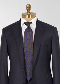 Paul Stuart Printed Silk Oversized Medallion Tie, thumbnail 5