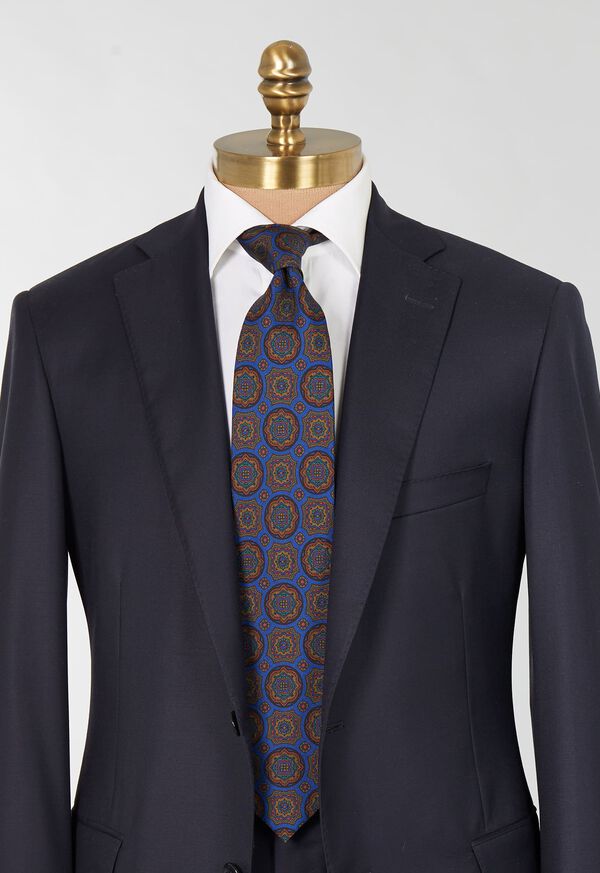 Paul Stuart Printed Silk Oversized Medallion Tie, image 5