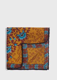 Paul Stuart Printed Floral Tree Pocket Square, thumbnail 1