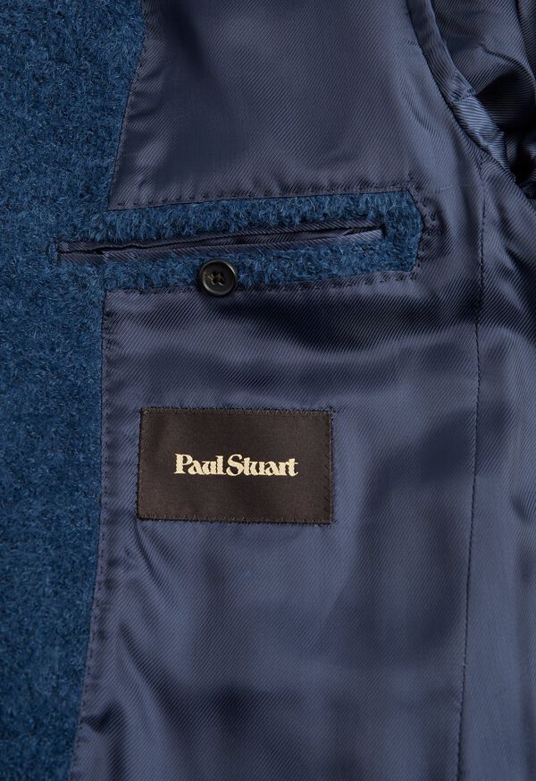 Paul Stuart Teal Blue Long Hair Overcoat, image 4