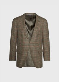 Paul Stuart Olive and Sage Houndstooth Sport Jacket, thumbnail 1