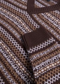 Paul Stuart Wool & Cashmere Fair Isle V-Neck Sweater, thumbnail 4