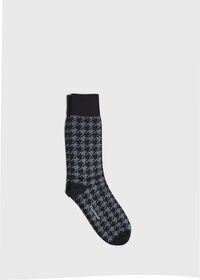 Paul Stuart Lightweight Wool Blend Houndstooth Socks, thumbnail 1