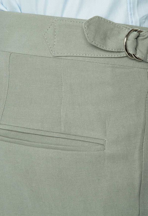 Paul Stuart Grey Silk & Linen Plain Front Trouser, image 3