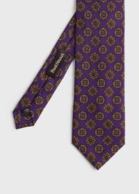 Paul Stuart Printed Silk Floral Medallion Tie, thumbnail 1