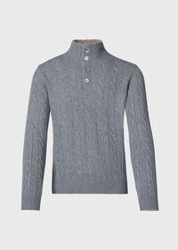 Paul Stuart Mock Neck Cable Sweater, thumbnail 1