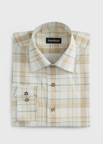 Paul Stuart Printed Plaid Cotton Shirt