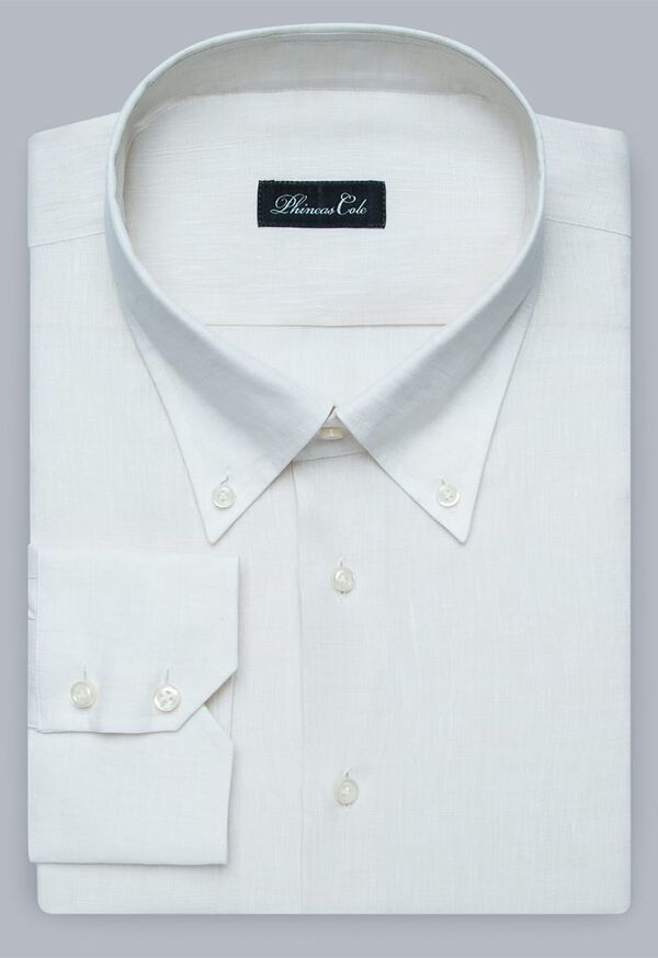 Paul Stuart Solid Linen Sport Shirt, image 1