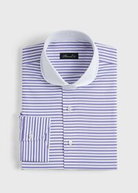 Paul Stuart Round Collar Horizontal Stripe Dress Shirt, thumbnail 1