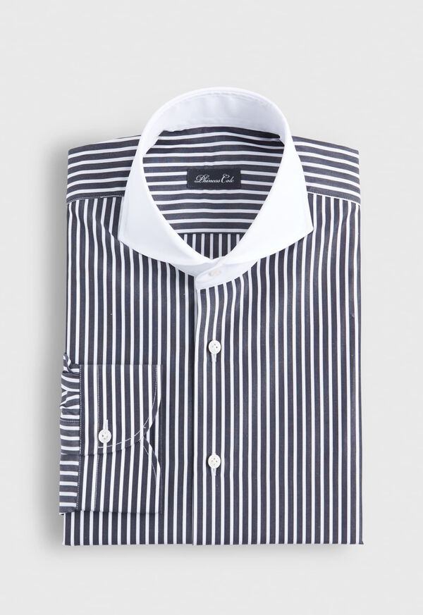 Contrast Extreme Cutaway Collar Dress Shirt