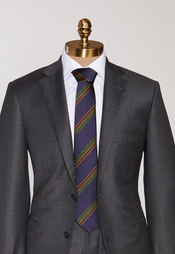 Paul Stuart Tricolor Stripe Tie, image 2