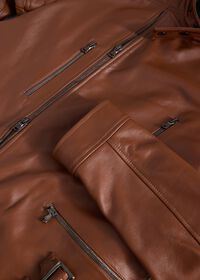 Paul Stuart Leather Motorcycle Jacket, thumbnail 3