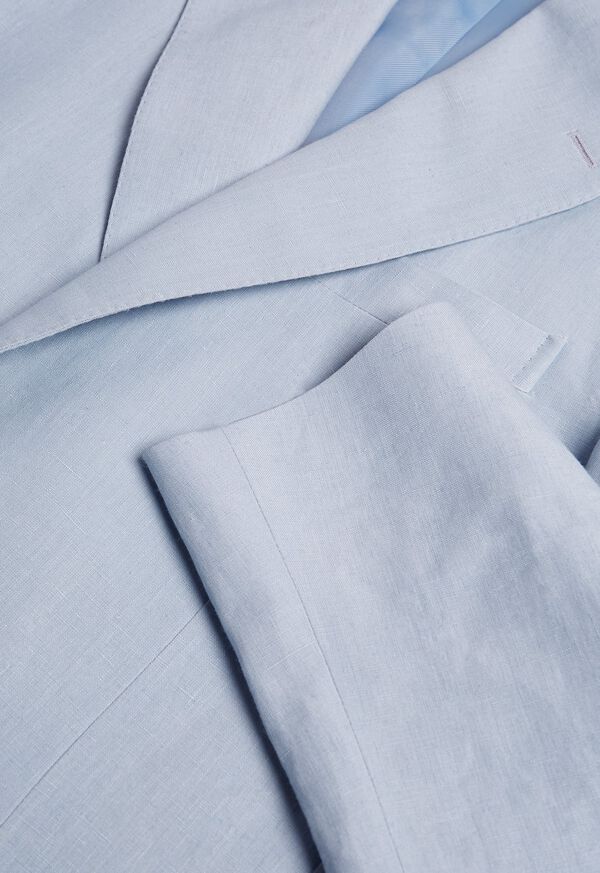 Paul Stuart Solid Light Blue Linen Sport Jacket, image 2