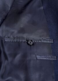 Paul Stuart Navy Hopsack Cashmere Silk Blazer, thumbnail 3